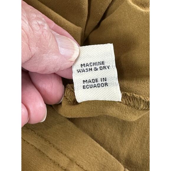 Iridium Top Womens Sz XL 95% Cotton Lagenlook Tee Mustard Yellow Oversized Boxy - Picture 9 of 12